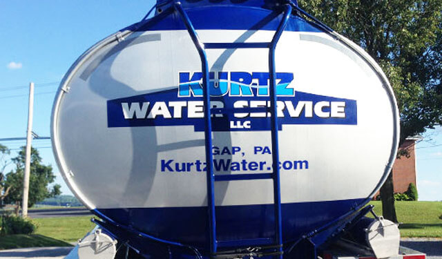 Kurtz Water logo on back of truck